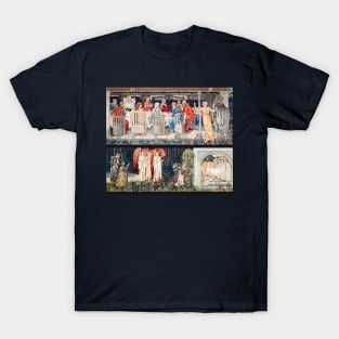 Quest for the Holy Grail,Knights of the Round Table ,Strange Damsel,Vision of the Angels to Galahad,Bors and Perceval T-Shirt